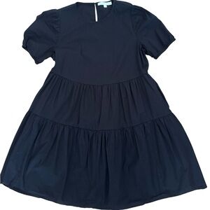 Adyson Parker Black Tiered Flowing Dress Medium